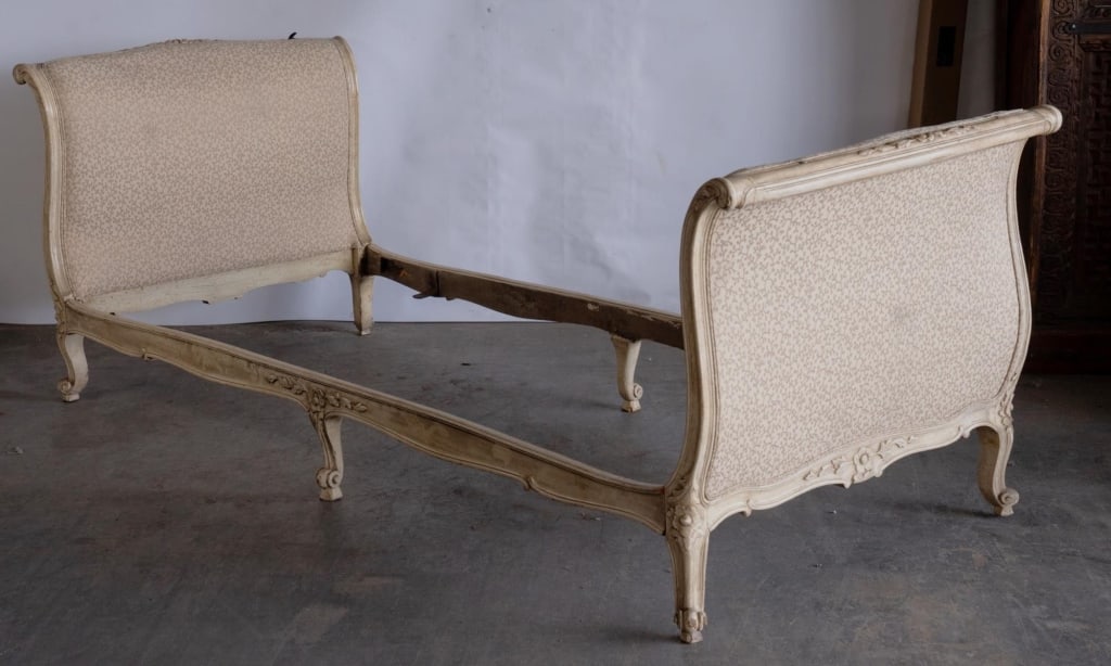 FRENCH STYLE TWIN BED WITH UPHOLSTERED BOARDS (1 of 6)