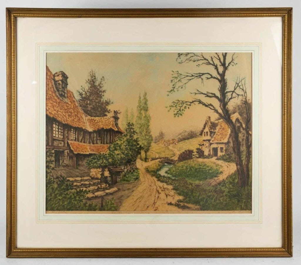 HAND SIGNED COLOR ENGRAVING (1 of 7)