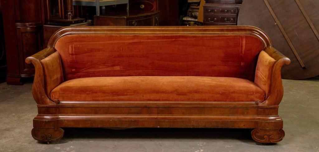 GERMAN 19TH C. BIEDERMEIER MAHOGANY SOFA (1 of 6)