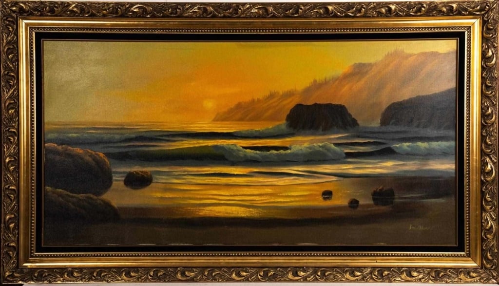 IAN ALDON, SEASCAPE, OIL ON CANVAS (1 of 9)