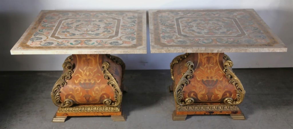 ITALIAN PIETRA DURA STYLE INLAID OVERSIZED TABLES (1 of 4)