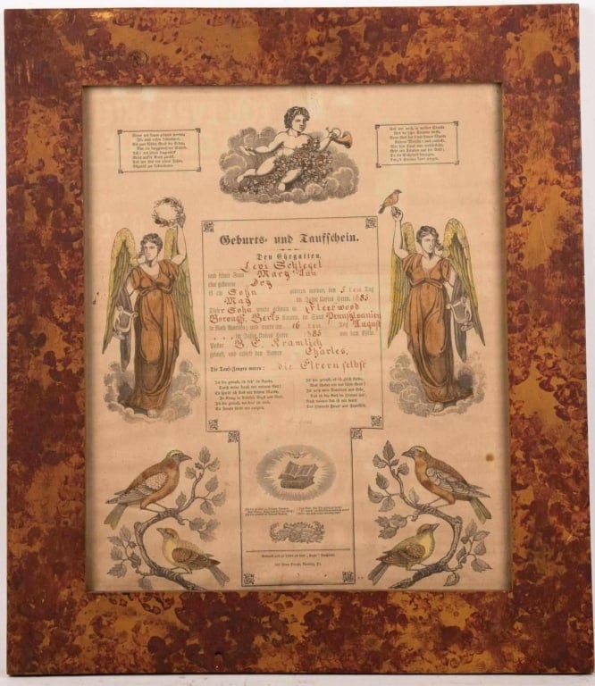 GERMAN ANTIQUE MARRIAGE CERTIFICATE (1 of 6)
