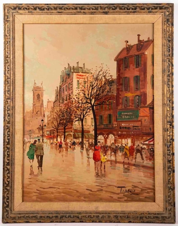 TIBERIO, IMPRESSIONIST CITYSCAPE, OIL ON CANVAS (1 of 7)