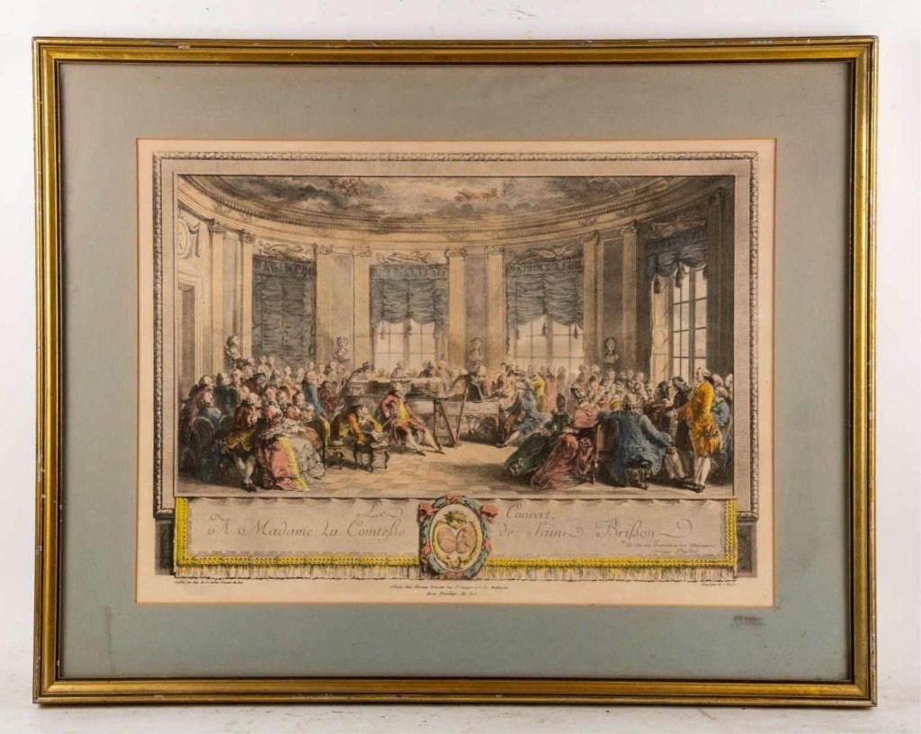 FRENCH ANTIQUE HAND COLORED ENGRAVING (1 of 7)