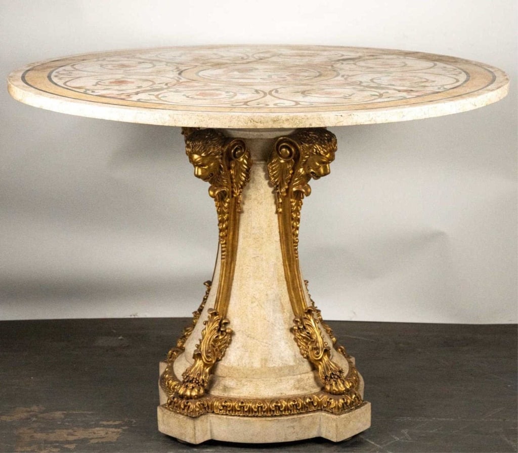 ITALIAN PIETRA DURA STYLE CENTER TABLE (1 of 6)