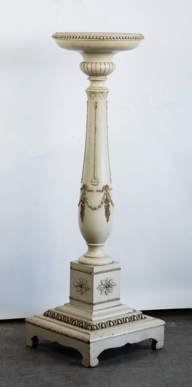 FRENCH PARCEL-GILT PAINT DECORATED PEDESTAL (1 of 5)