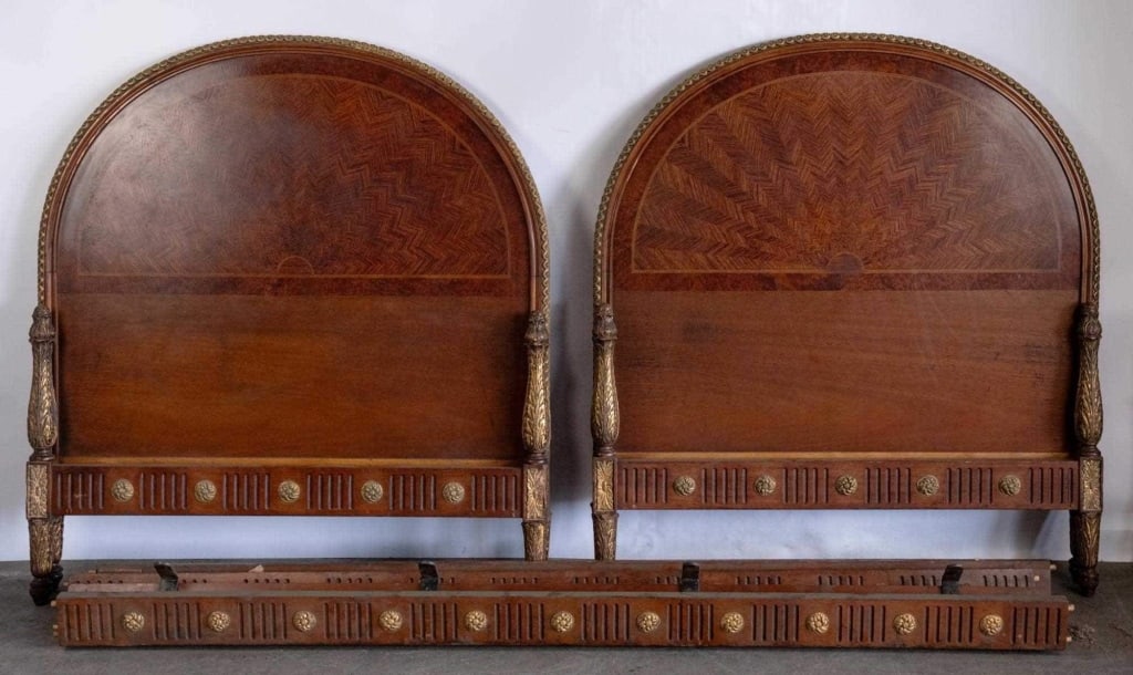 FRENCH STYLE TWIN BEDS WITH METAL ACCENTS (1 of 6)