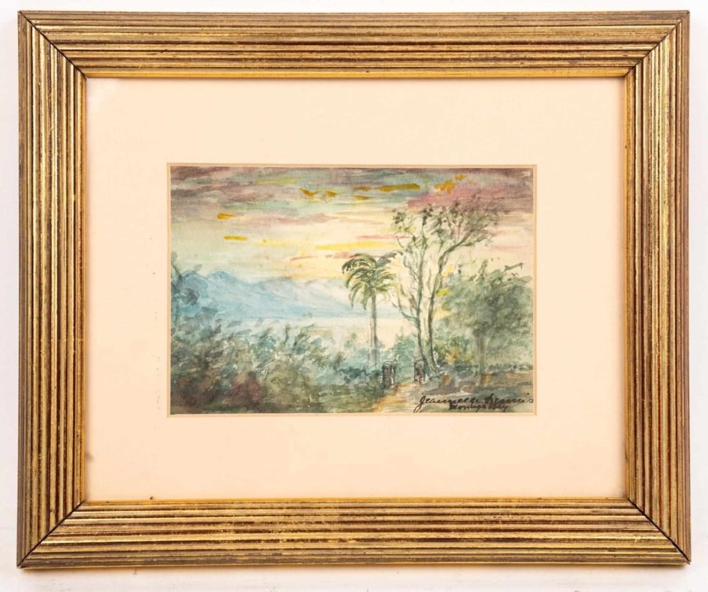 J. WILSON DENNIS, WATERCOLOR ON PAPER: Watercolor on paper. Signed to lr. Framed. Note: Each lot in this auction was stored in an active industrial warehouse. Accordingly, lots may exhibit dust and/or surface residue and may benefit from c