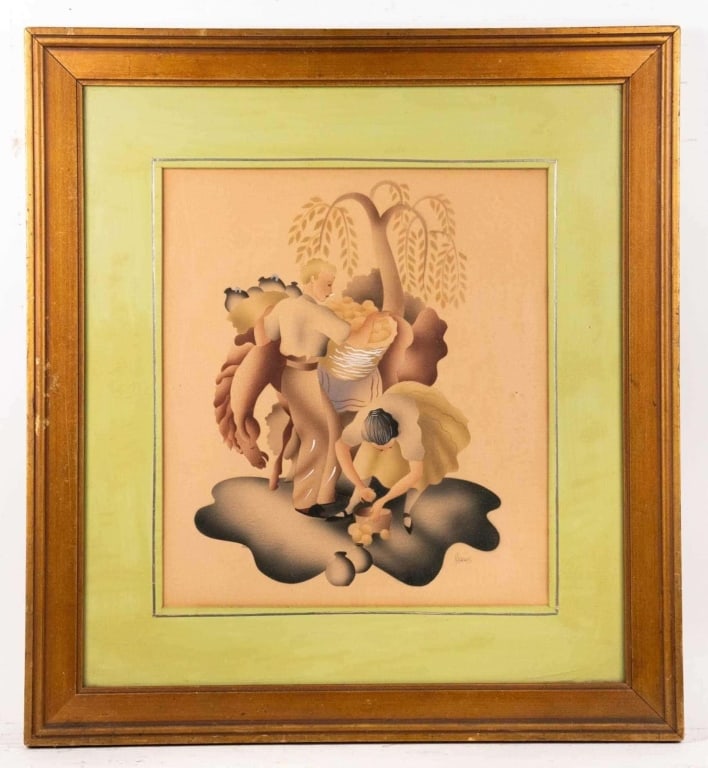 B. J. HARRIS, STENCIL PRINT ON PAPER (1 of 6)