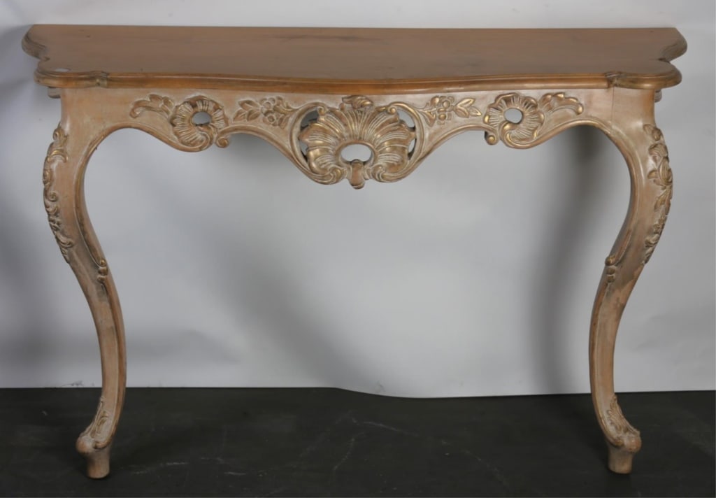 ITALIAN HAND CARVED MAHOAGNY CONSOLE TABLE (1 of 7)