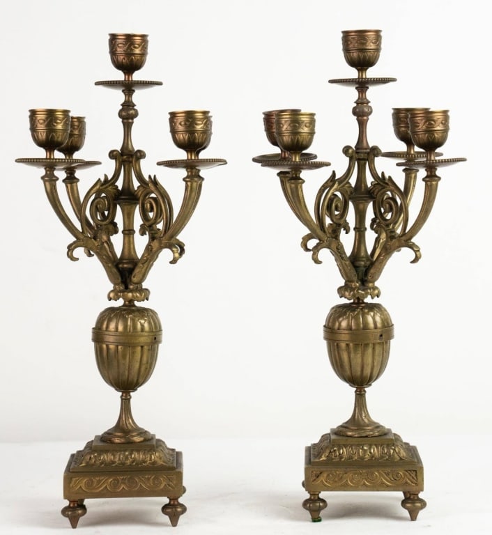 FRENCH VINTAGE FIVE LIGHT CANDELABRAS (1 of 5)
