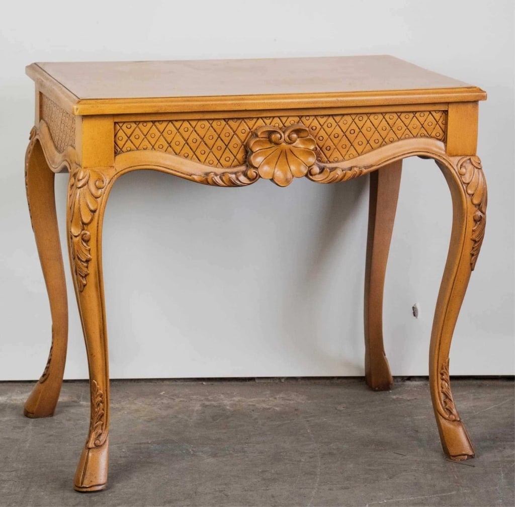 FRENCH STYLE SHELL CARVED CONSOLE TABLE (1 of 5)