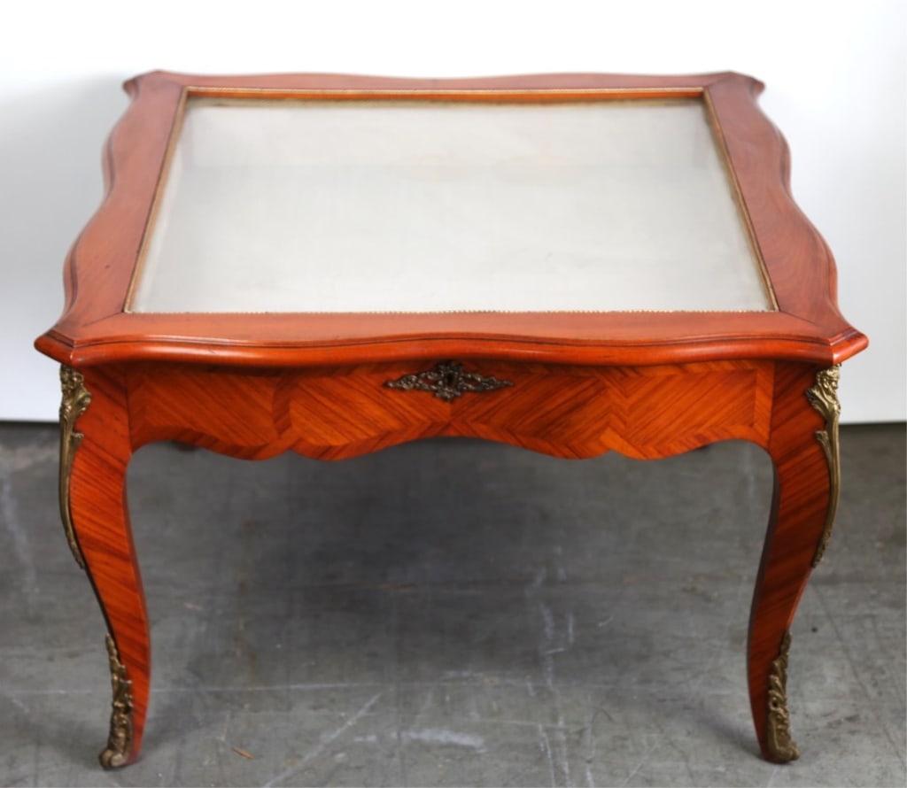 FRENCH PARQUETRY TABLE TOP VITRINE (1 of 4)