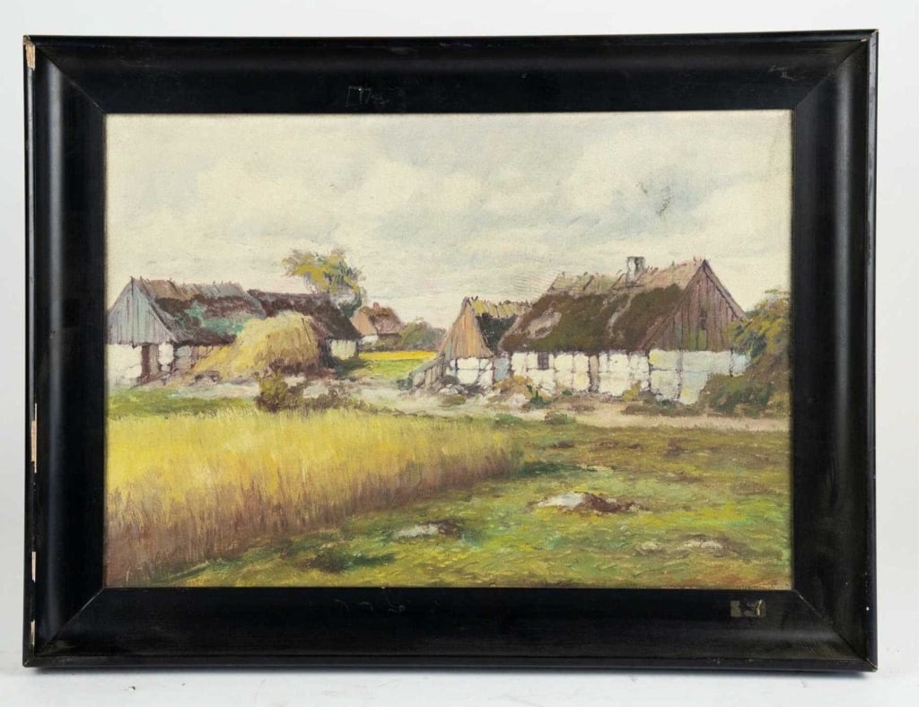 EUROPEAN COUNTRY LANDSCAPE, OIL ON CANVAS: European country landscape, oil on canvas unsigned. Framed. Note: Each lot in this auction was stored in an active industrial warehouse. Accordingly, lots may exhibit dust and/or surface residue and m