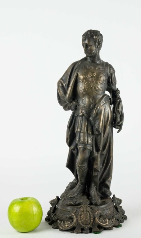 CONTINENTAL SPELTER FIGURE OF ROMAN GENERAL (1 of 5)