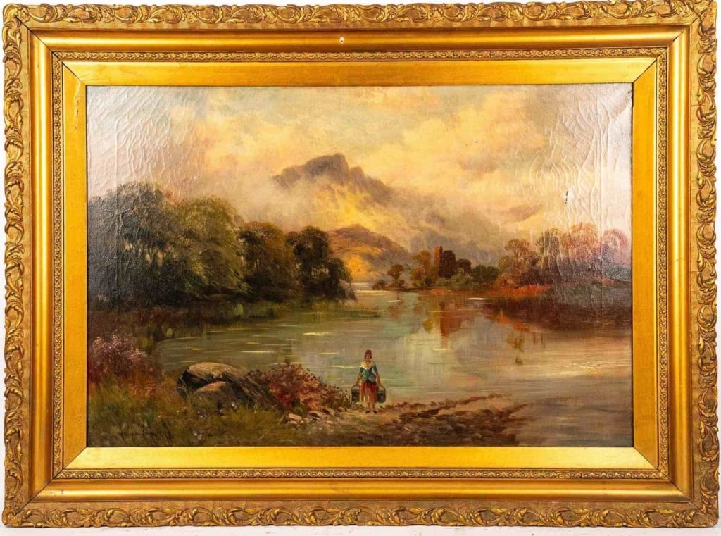 FALL LANDSCAPE, OIL ON CANVAS, WILLIAM LANGLEY (1 of 8)