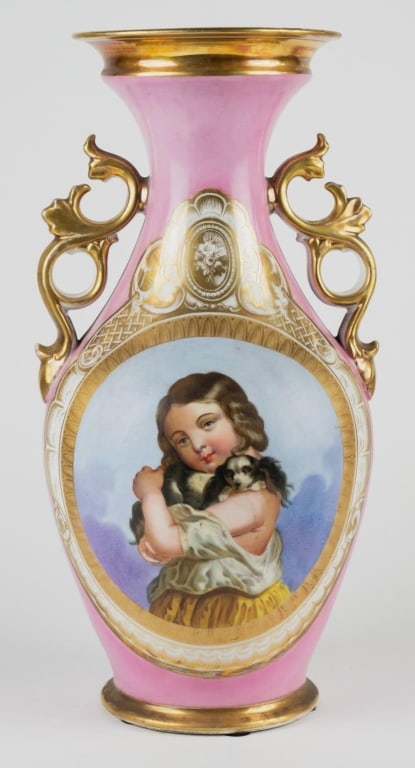 FRENCH 19TH C. OLD PARIS NAPOLEON III VASE (1 of 6)