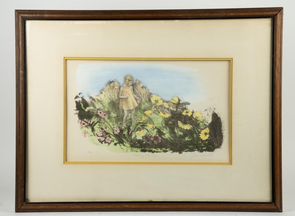 JOAN PURCELL, 'PICKING FLOWERS', ETCHING (1 of 8)