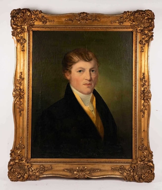 ENGLISH SCHOOL, 19TH C. MALE PORTRAIT, O/C (1 of 7)