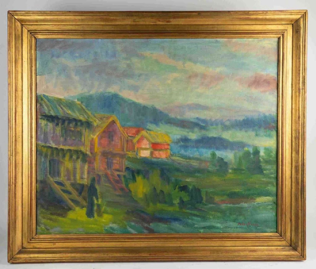 SIGNED LANDSCAPE, ACRYLIC ON CANVAS (1 of 7)