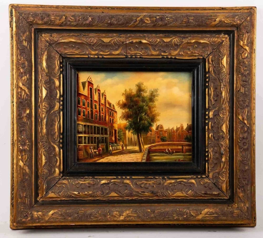 CONTINENTAL SCHOOL, CITYSCAPE, OIL ON BOARD (1 of 7)