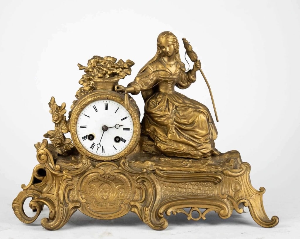 FRENCH ANTIQUE FIGURAL CLOCK (1 of 6)