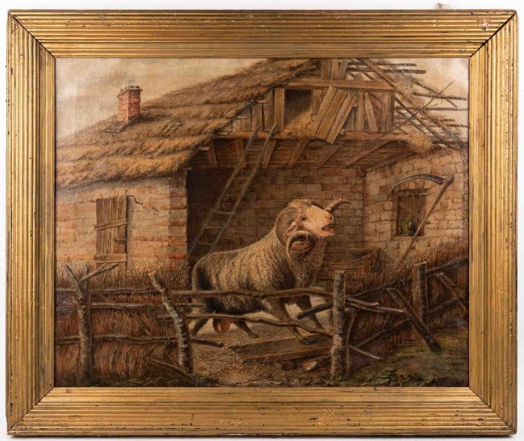 CONTINENTAL SCHOOL COUNTRY SCENE, OIL ON CANVAS (1 of 10)