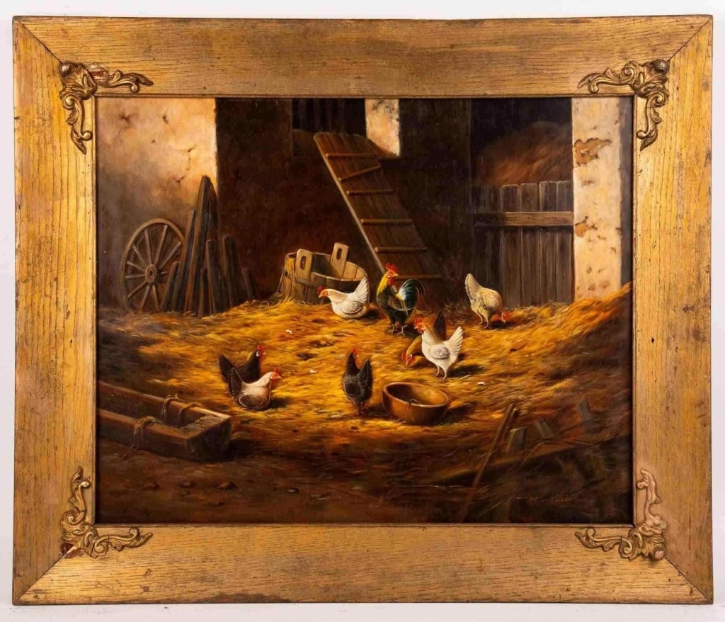 K. STEIN, COUNTRY SCENE, OIL ON BOARD (1 of 8)