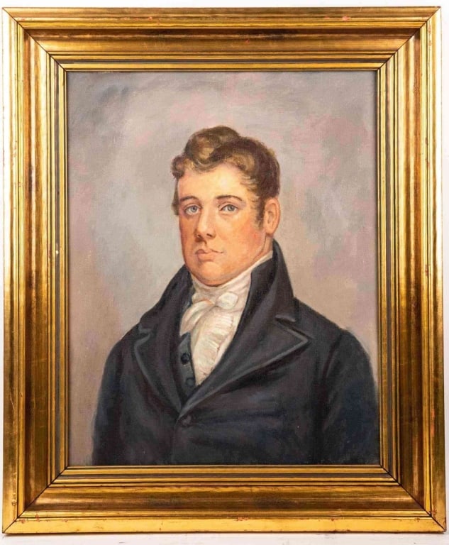 PORTRAIT OF A MAN, OIL ON CANVAS: Oil on canvas. Apparently unsigned. Framed. Note: Each lot in this auction was stored in an active industrial warehouse. Accordingly, lots may exhibit dust and/or surface residue and may benefit from 