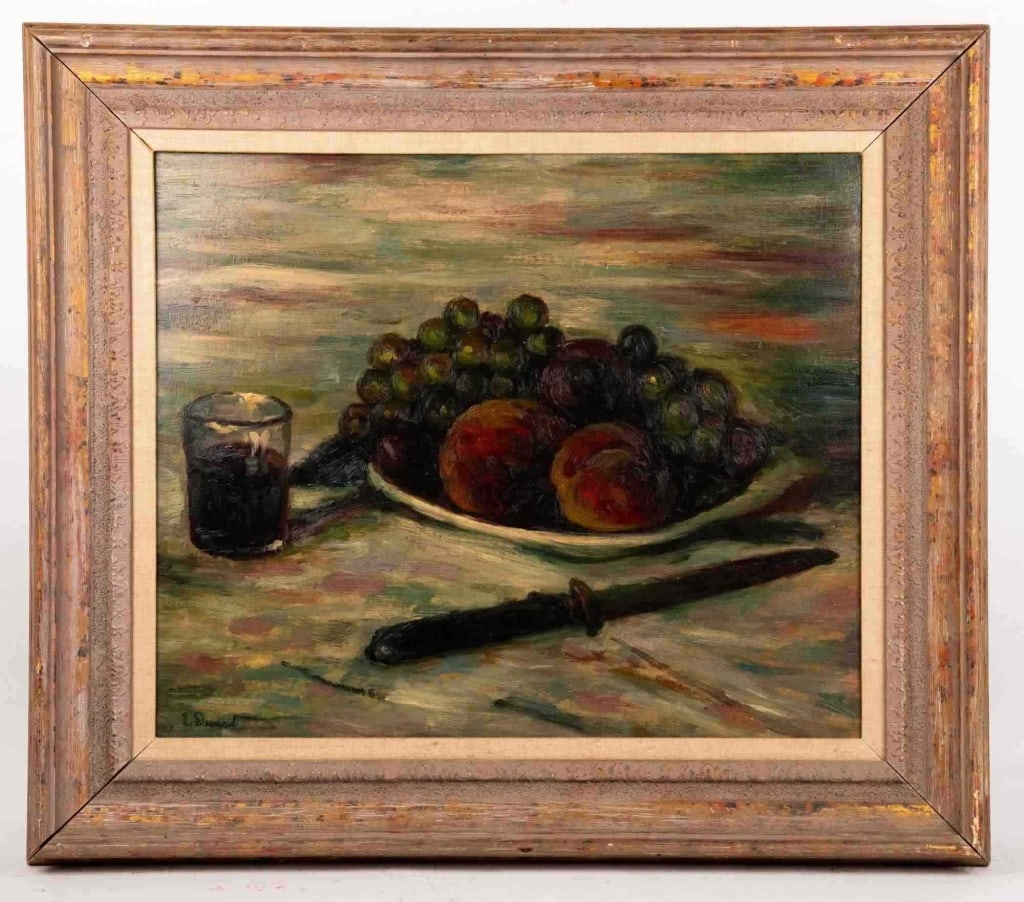 STILL LIFE, OIL ON CANVAS: Oil on canvas. Signed to ll. Framed. Note: Each lot in this auction was stored in an active industrial warehouse. Accordingly, lots may exhibit dust and/or surface residue and may benefit from cleanin