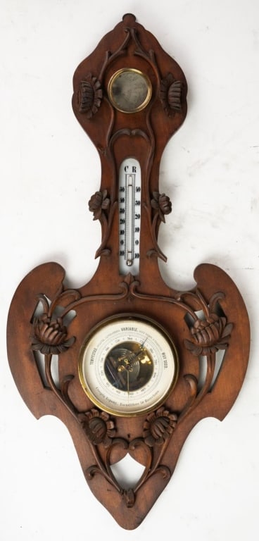 SPANISH ART NOUVEAU ANTIQUE BAROMETER (1 of 6)