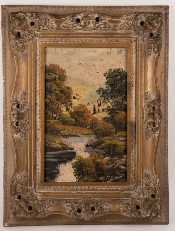 SIGNED FALL LANDSCAPE, OIL ON CANVAS (1 of 7)