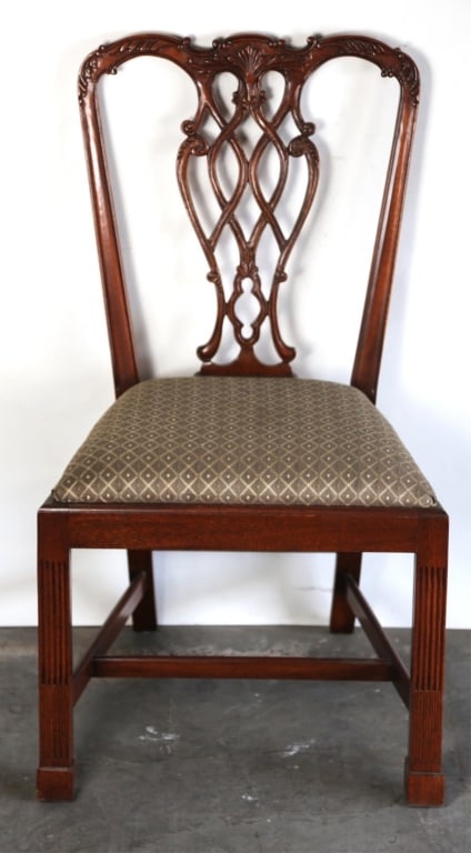 ENGLISH FINE MAHOGNAY CHIPPENDALE SIDE CHAIR (1 of 2)