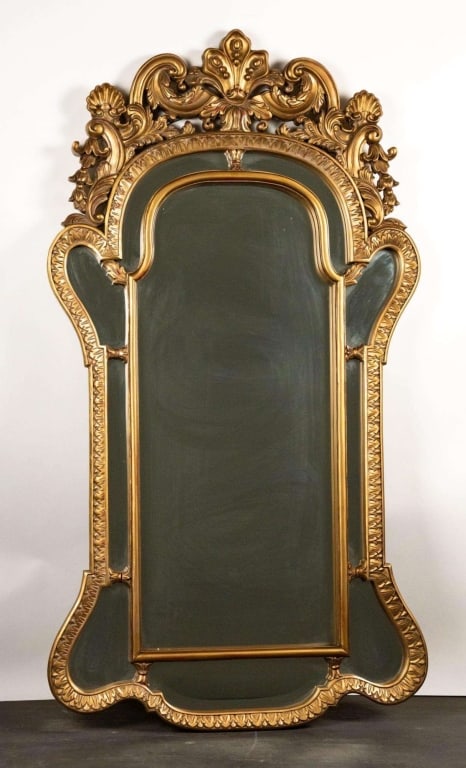 ITALIAN ORNATE GILT LONG MIRROR (1 of 5)