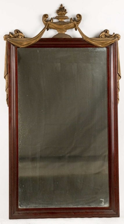 FRENCH CLASSICAL PARCEL GILT WALL MIRROR (1 of 4)