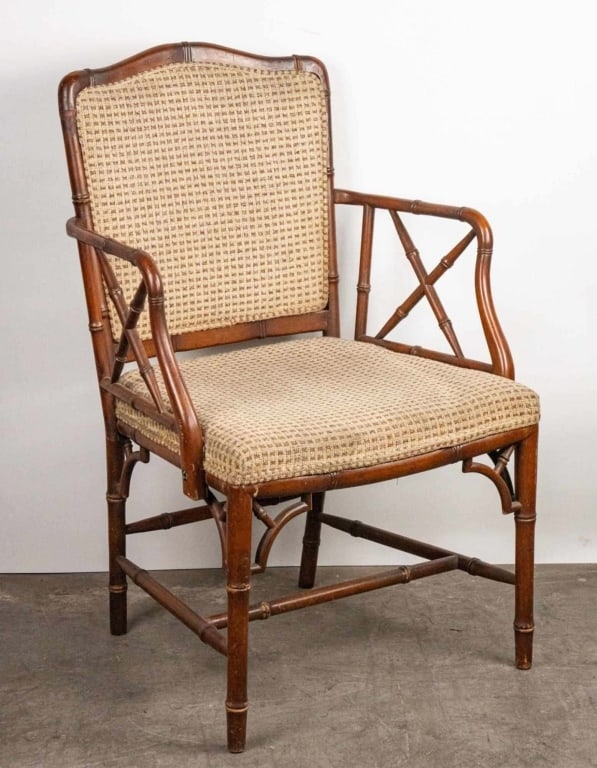 FAUX BAMBOO CHIPPENDALE STYLE ARMCHAIR (1 of 4)