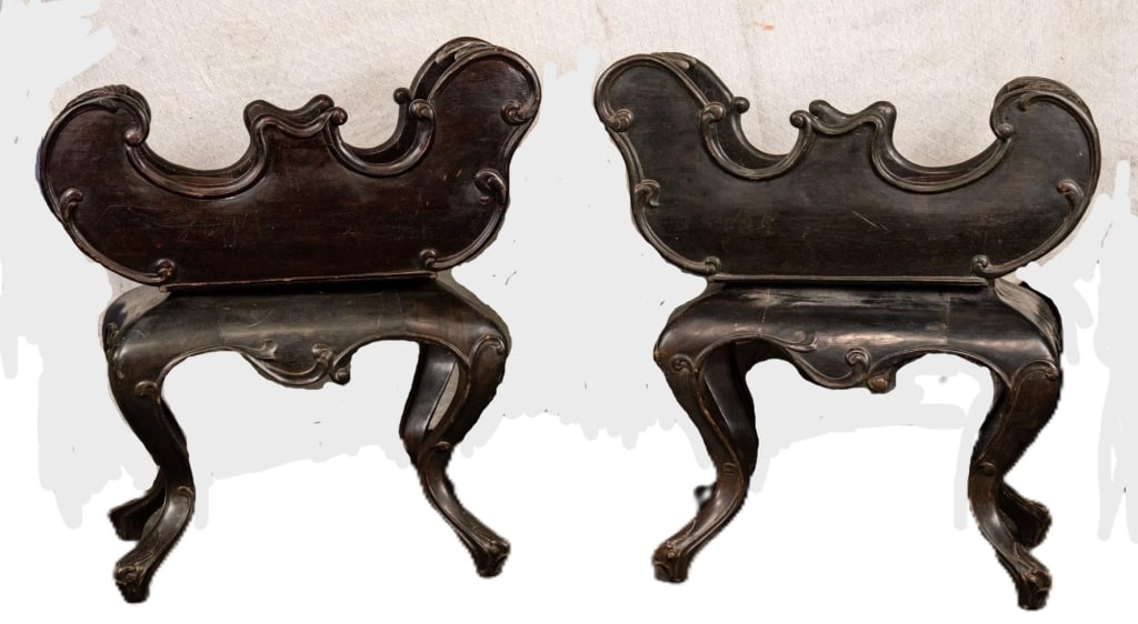 PORTUGUESE ROCOCO ANTIQUE SLAY RAISED PLANTERS (1 of 5)