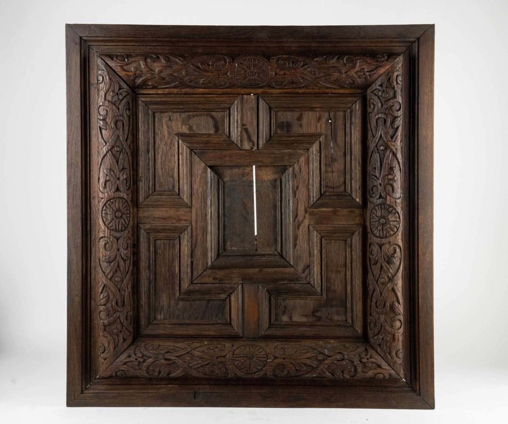ENGLISH HAND CARVED WOODEN ARCHITECTURAL PANEL (1 of 3)