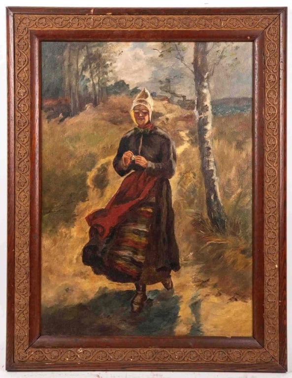 B. ARNOLD, PORTRAIT OF A LADY, OIL ON BOARD: Oil on board. Signed to ll. Framed. Note: Each lot in this auction was stored in an active industrial warehouse. Accordingly, lots may exhibit dust and/or surface residue and may benefit from cleaning