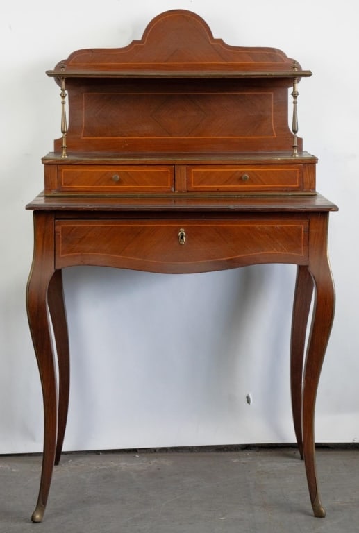 FRENCH MARQUETRY ANTIQUE WRITING DESK (1 of 6)