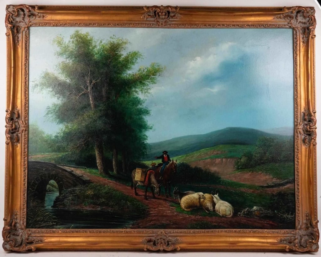 DE VOSS, SPANISH LANDSCAPE, OIL ON CANVAS (1 of 9)