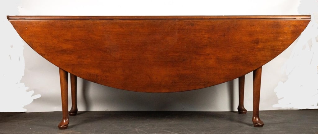 ENGLISH MAHOGANY QUEEN ANNE DROP SIDE WAKE TABLE (1 of 4)