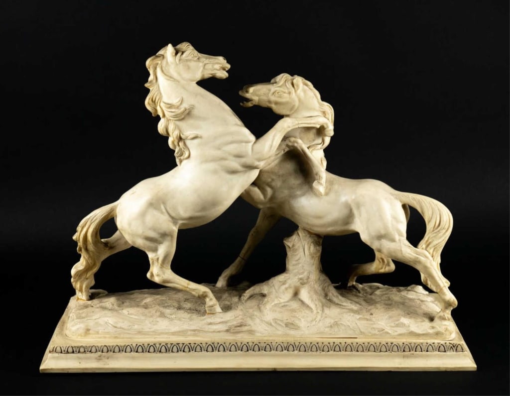 ITALIAN SIGNED EQUSTRIAN SCULPTURE (1 of 7)