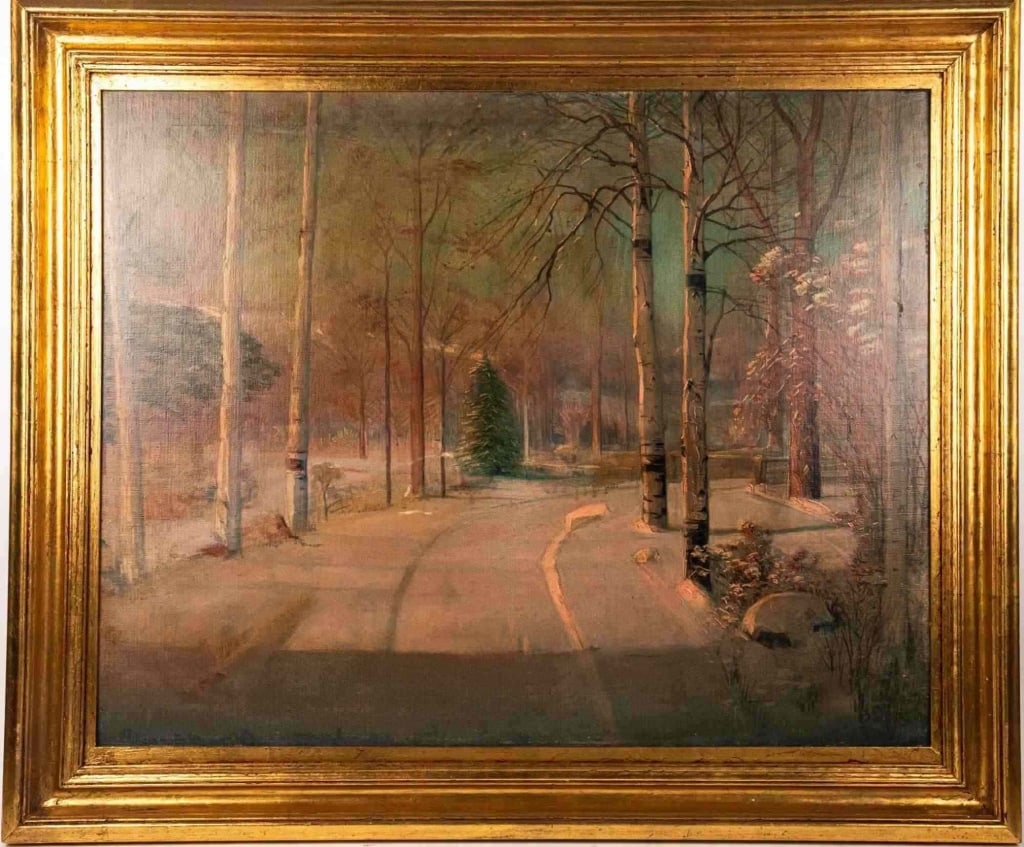 AMERICAN SCHOOL, LANDSCAPE, OIL ON BOARD (1 of 7)