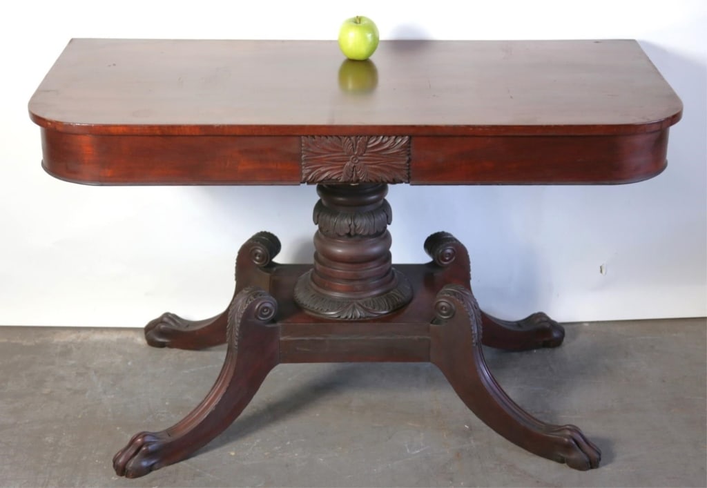 AMERICAN FEDERAL STYLE ANTIQUE MAHOGANY CONSOLE (1 of 7)