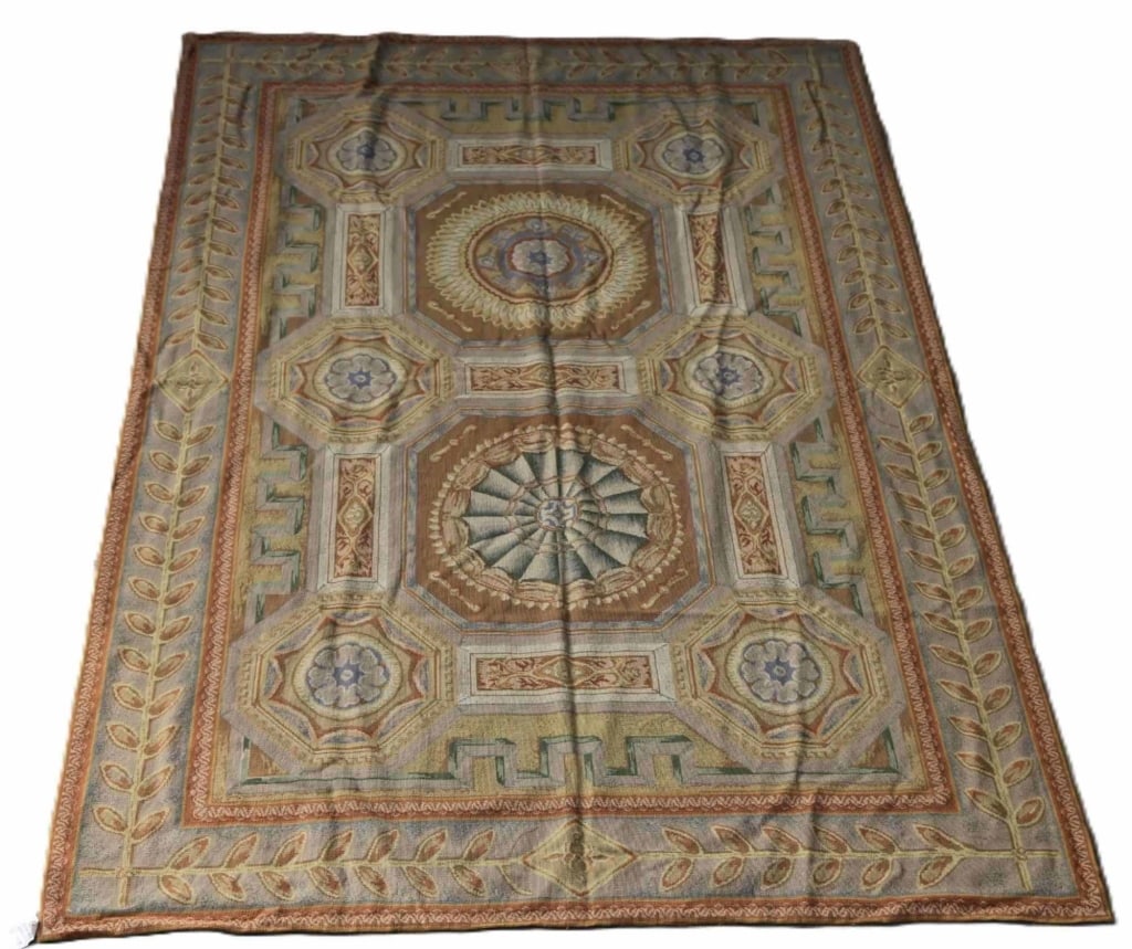 HAND WOVEN NEEDLEPOINT ROOM SIZE CARPET (1 of 7)