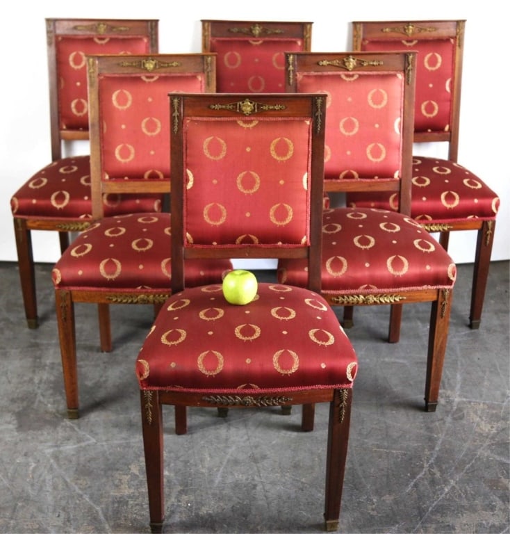 FRENCH EMPIRE SET OF 6 CHAIRS (1 of 1)