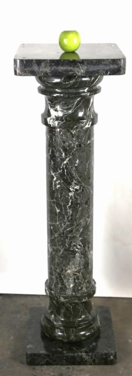GREEN MARBLE PEDESTAL COLUMN (1 of 4)