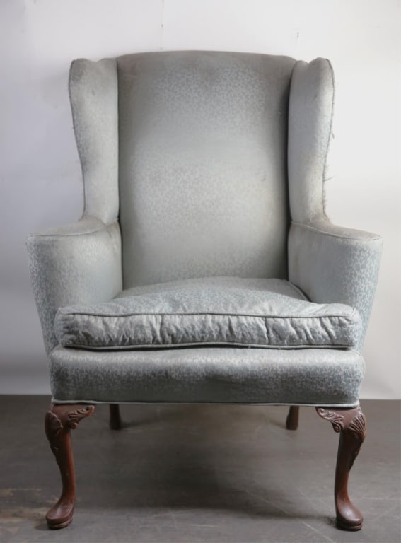 AMERICAN ANTIQUE DOWN CUSHION WINGBACK ARMCHAIR (1 of 5)
