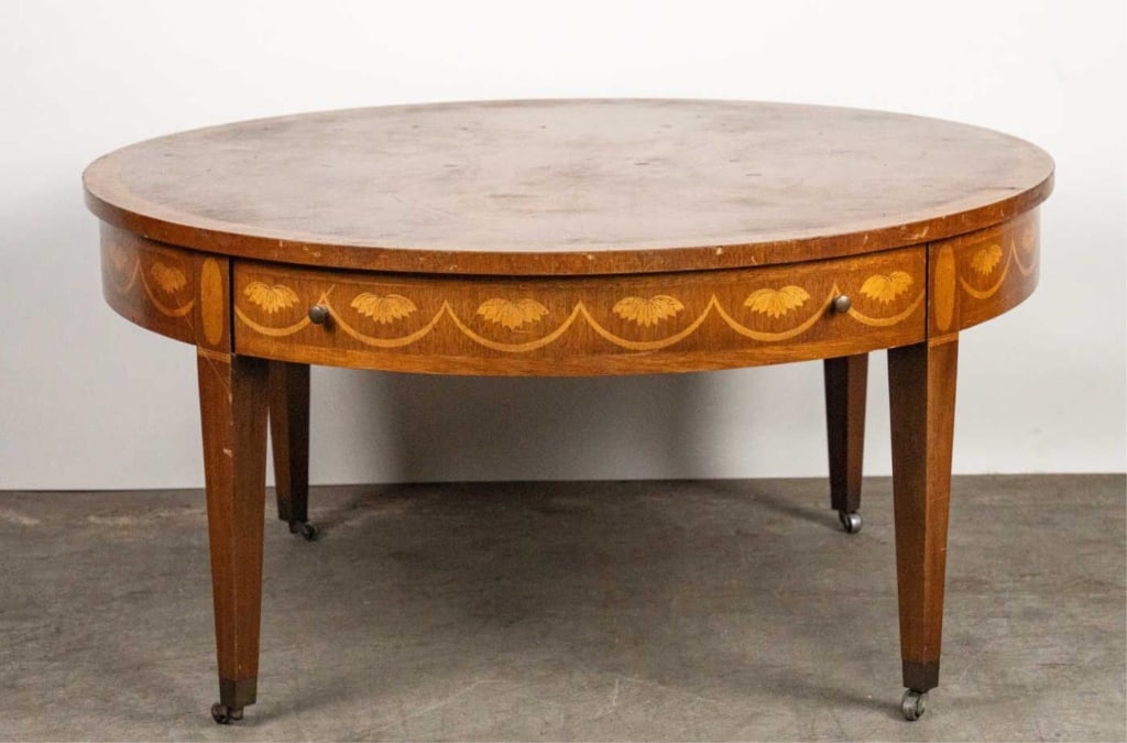 FEDERAL STYLE MAHOGANY SATINWOOD INLAID TABLE (1 of 5)